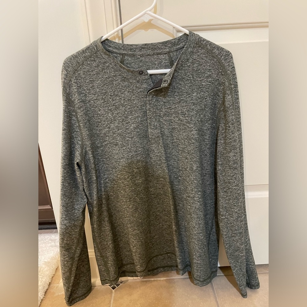 grey long sleeve top